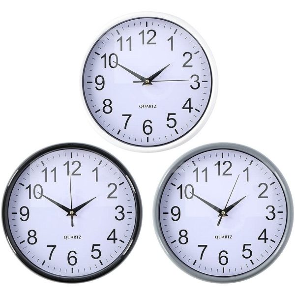 Wall Clock Ø 25 x 3 cm Multicolour polypropylene Discount