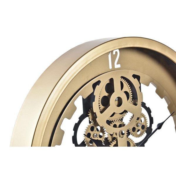 Wall Clock DKD Home Decor Golden Silver Crystal Iron 50 x 8 x 50 cm (3 Units) (2 Units) Fashion