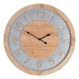 Wall Clock Natural Fir wood 60 x 4,5 x 60 cm Fashion