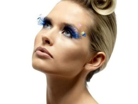 False Eyelashes Smiffy s Blue 3 Pieces (Refurbished A+) Cheap