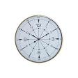 Wall Clock DKD Home Decor Crystal Golden Metal White Compass (60 x 3 x 60 cm) For Sale