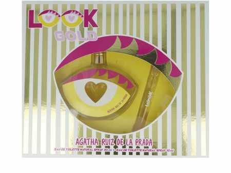 Women s Perfume Set Agatha Ruiz De La Prada Look Gold 2 Pieces Online Sale