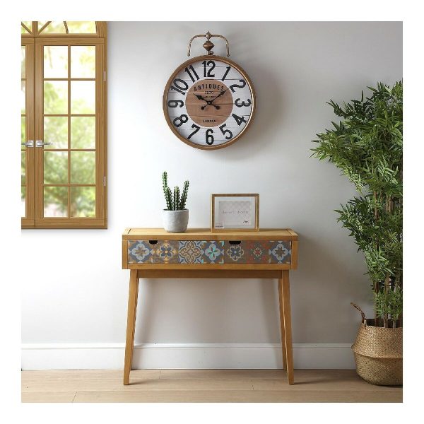 Wall Clock Versa Antiques Metal (6 x 60 x 48 cm) Discount