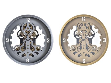 Wall Clock DKD Home Decor Golden Silver Crystal Iron 50 x 8 x 50 cm (3 Units) (2 Units) Fashion