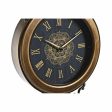 Wall Clock DKD Home Decor Black Golden Crystal Iron Pendulum 27 x 7,5 x 57,5 cm (2 Units) Hot on Sale