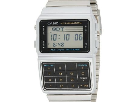 Unisex Watch Casio DATABANK CALCULATOR STEEL - MATT CASE Grey For Discount