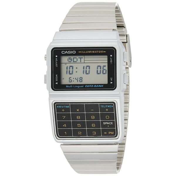 Unisex Watch Casio DATABANK CALCULATOR STEEL - MATT CASE Grey For Discount