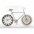 Wall Clock DKD Home Decor 108 x 6,4 x 63,5 cm Natural Black Bicycle Metal MDF Wood Online