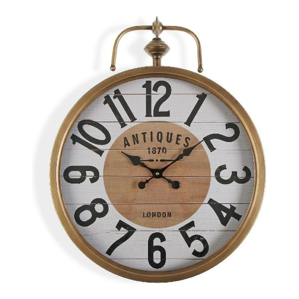 Wall Clock Versa Antiques Metal (6 x 60 x 48 cm) Discount