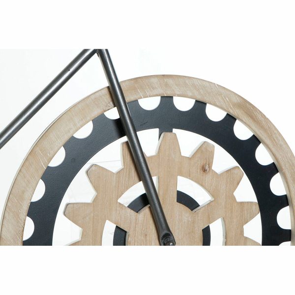 Wall Clock DKD Home Decor 108 x 6,4 x 63,5 cm Natural Black Bicycle Metal MDF Wood Online