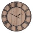 Wall Clock Natural Black 60 x 4 x 60 cm DMF For Discount