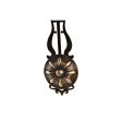 Wall Clock DKD Home Decor Black Golden Crystal Iron Pendulum 27 x 7,5 x 57,5 cm (2 Units) Hot on Sale