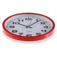 Wall Clock Versa Red Plastic 3,8 x 25 x 25 cm Fashion