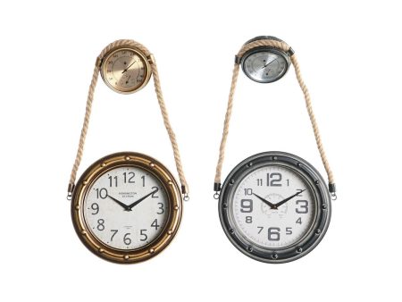 Wall Clock DKD Home Decor 28,5 x 8 x 50 cm Crystal Iron Vintage (2 Units) Hot on Sale