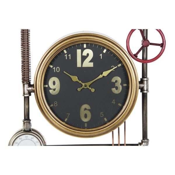 Wall Clock DKD Home Decor Valves Crystal Golden Iron (50,5 x 12 x 73 cm) Online now