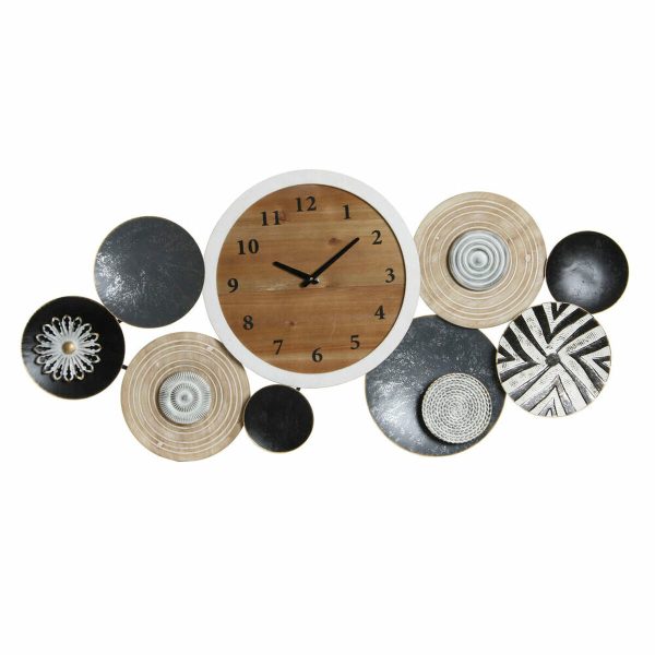 Wall Clock DKD Home Decor Metal Wood (105.4 x 6.5 x 51.5 cm) Sale