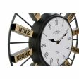 Wall Clock DKD Home Decor 40 x 6,4 x 40 cm Crystal Silver Golden Iron (2 Units) Fashion