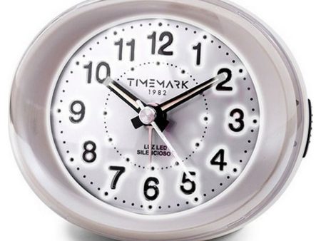 Analogue Alarm Clock Timemark White LED Light Silent Snooze Night mode 9 x 9 x 5,5 cm (9 x 9 x 5,5 cm) Online now