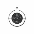 Wall Clock DKD Home Decor Black Crystal Iron 64 x 9 x 73 cm Fashion