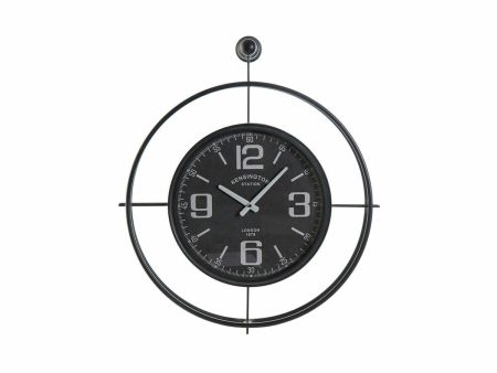 Wall Clock DKD Home Decor Black Crystal Iron 64 x 9 x 73 cm Fashion