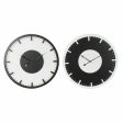 Wall Clock DKD Home Decor 50 x 3,5 x 50 cm Black White Vintage MDF Wood (2 Units) Sale