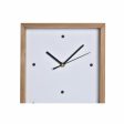 Wall Clock DKD Home Decor White Brown Wood Aluminium Houses Urban 20 x 4 x 30 cm For Sale