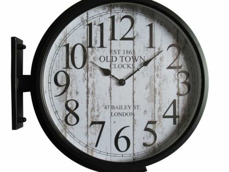 Wall Clock DKD Home Decor Crystal Black Golden Iron Loft (1) (45 x 6 x 45 cm) Online now