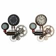 Wall Clock DKD Home Decor 54 x 9 x 56 cm Red Black Grey Golden Iron Vintage (2 Units) Online Hot Sale