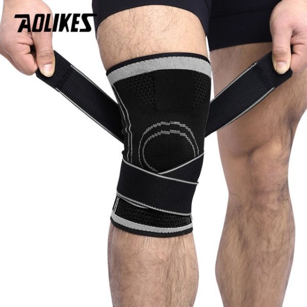 AOLIKES 1PCS 2020 Knee Support Professional Protective Sports Knee Pad Breathable Bandage Knee Brace Basketball Tennis Cycling For Cheap