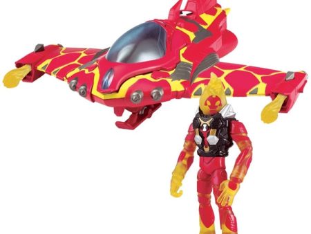 Ben 10 Transforming Vehicle With Figure - Heatblast Rocket Flyer Discount