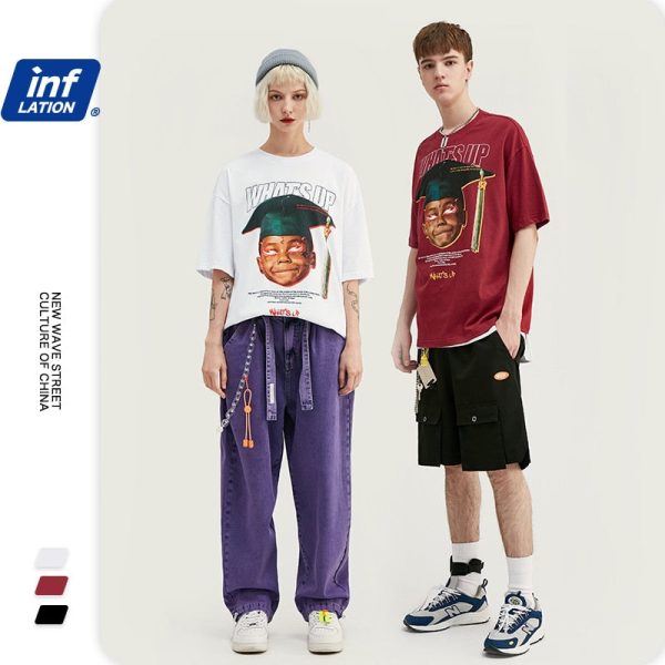 INFLATION 2020 Summer Men T-Shirt футболка мужская Men T-Shirt Hip Hop Streetwear Tshirts Harajuku Casual Men s T-shirt 1162S20 Hot on Sale