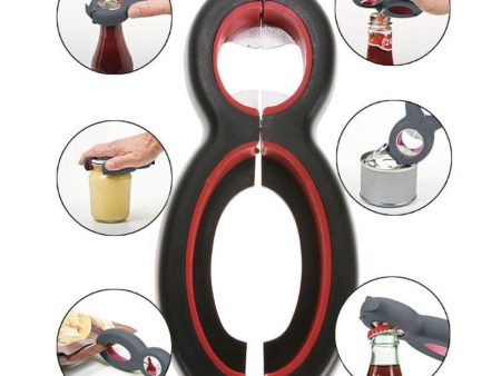 6 in 1 Multi Function Can Beer Bottle Opener All in One Jar Gripper Can Beer Lid Twist Off Jar Wine Opener Claw VIP Dropship For Cheap