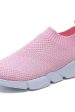 Women Shoes 2019 New Flyknit Sneakers Women Breathable Slip On Flat Shoes Soft Bottom White Sneakers Casual Women Flats Krasovki For Cheap