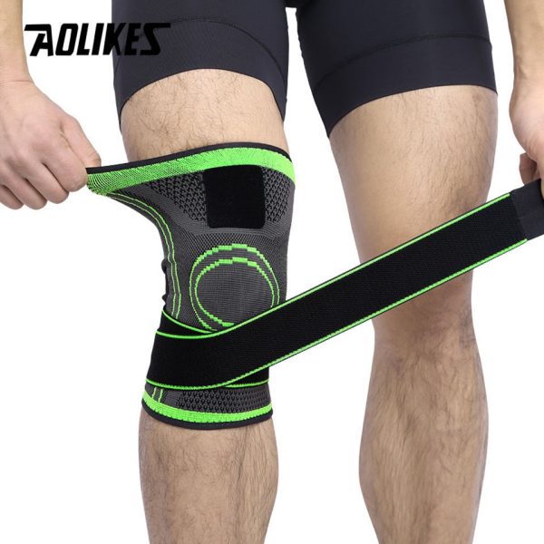 AOLIKES 1PCS 2020 Knee Support Professional Protective Sports Knee Pad Breathable Bandage Knee Brace Basketball Tennis Cycling For Cheap