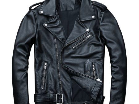 MAPLESTEED Classical Motocycle Jackets Men Leather Jacket 100% Natural Calf Skin Thick Moto Jacket Man Biker Coat Winter M192 Fashion