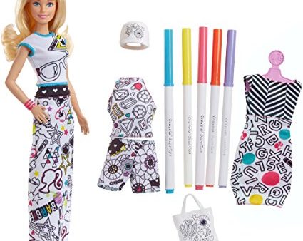 Barbie Crayola Color-In Fashion Doll and Fashions Hot on Sale